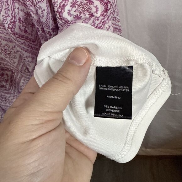 Women’s Torrid Pink Print Knee Length Elastic Waist Dress Size 0/L/12 Preowned - Picture 10 of 13